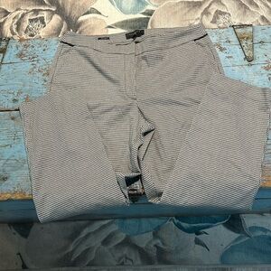 Talbots Petites Women’s Heritage Houndstooth Print Pants Black & White Size 12P